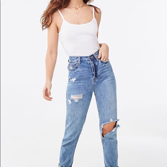 F21 Ribbed Knit Cami White Medium - Picture 1 of 6